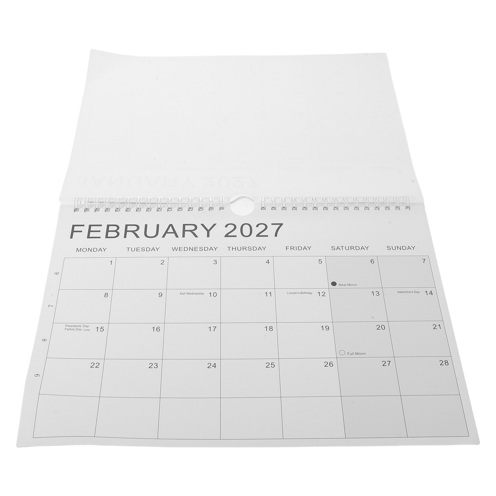 Home Office Wallpaper - Kalendarz papierowy 2027-2028 Angielski kalendarz ścienny