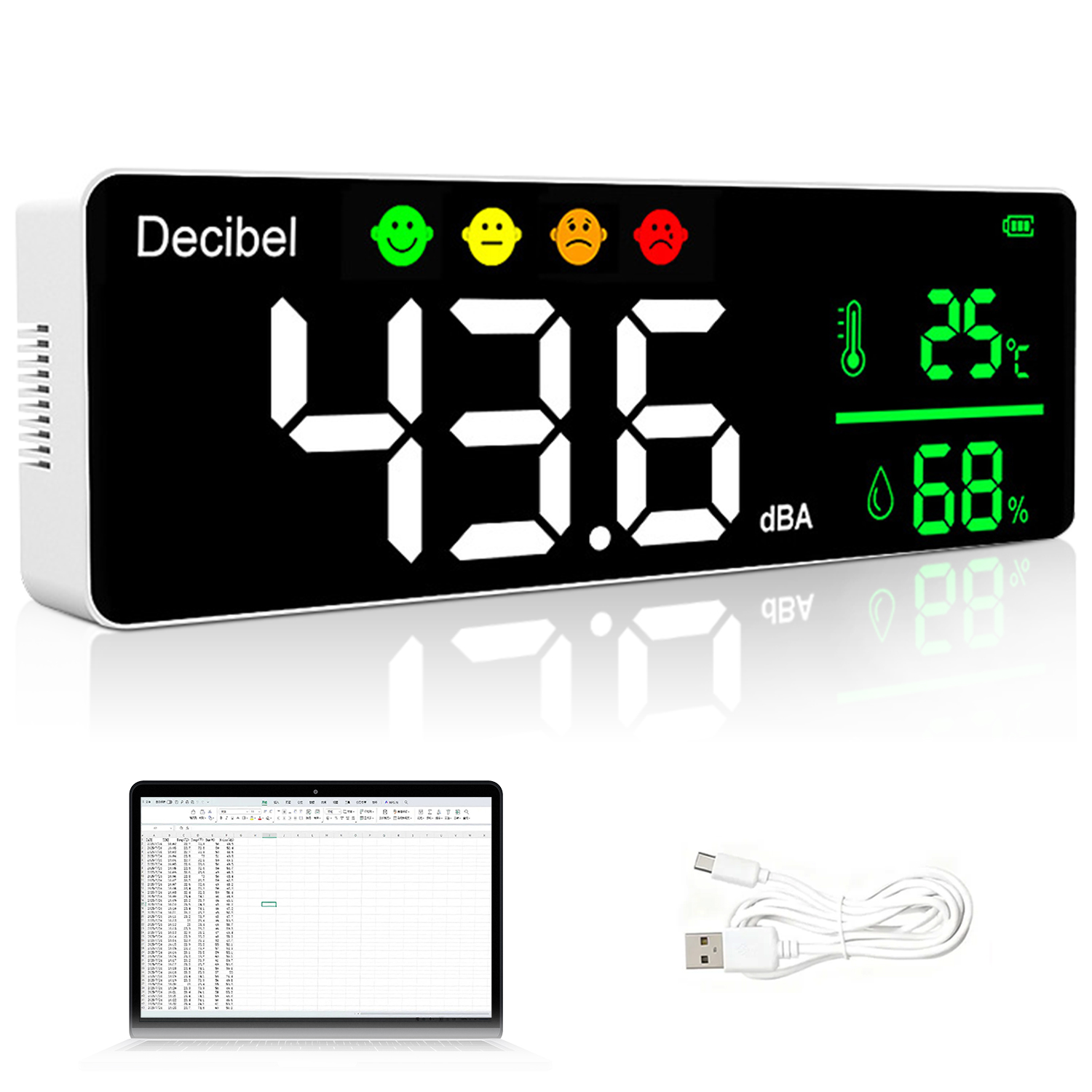 Home Office Form - Cyfrowy miernik decybeli montowany na ścianie,