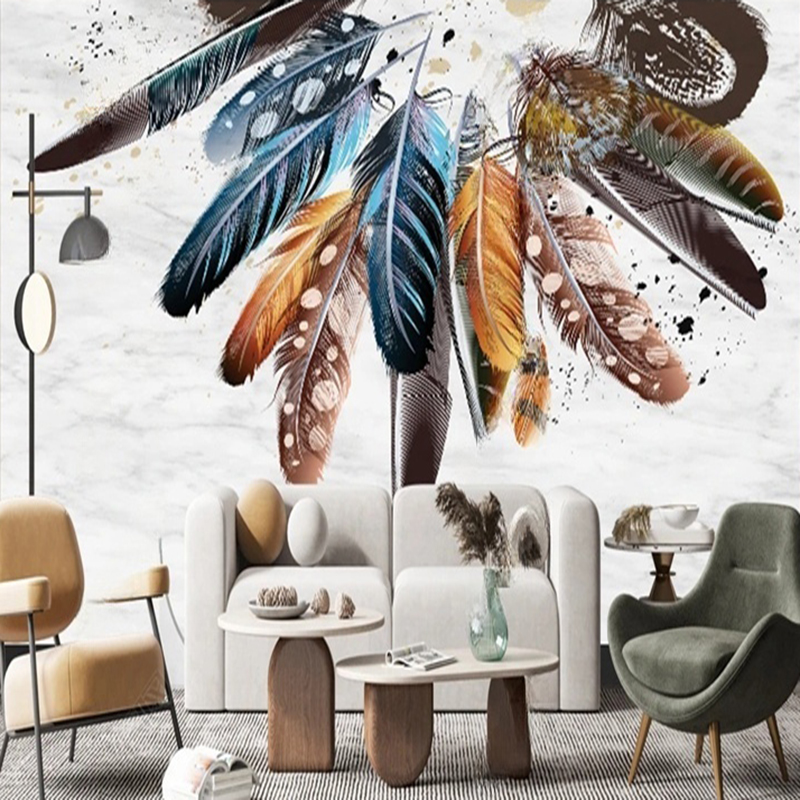 Home Office Wallpaper - Niestandardowa tapeta Nowoczesna fototapeta z marmuru