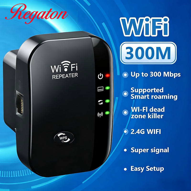 Home Office Equipment - Bezprzewodowy wzmacniacz sygnału WiFi 300M 2.4GHz,