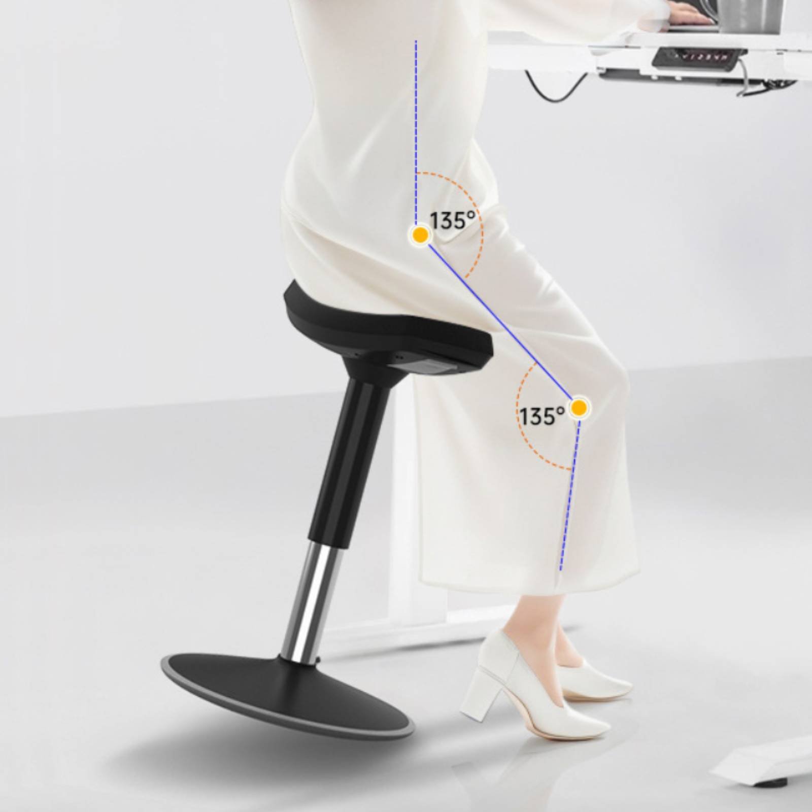 Home Office Chair - Stołek siodłowy wygodny do długotrwałego siedzenia,