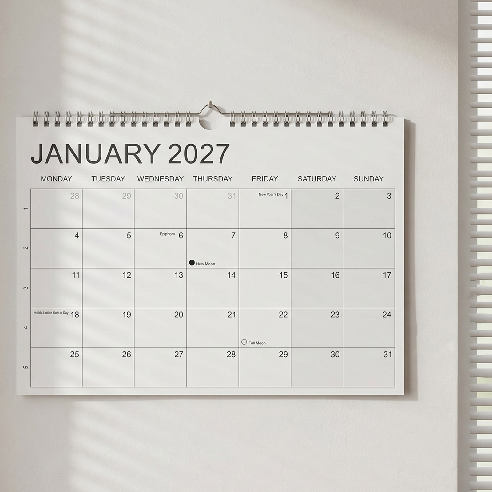 Kalendarz papierowy 2027-2028  – Home Office Wallpaper recenzja i cena