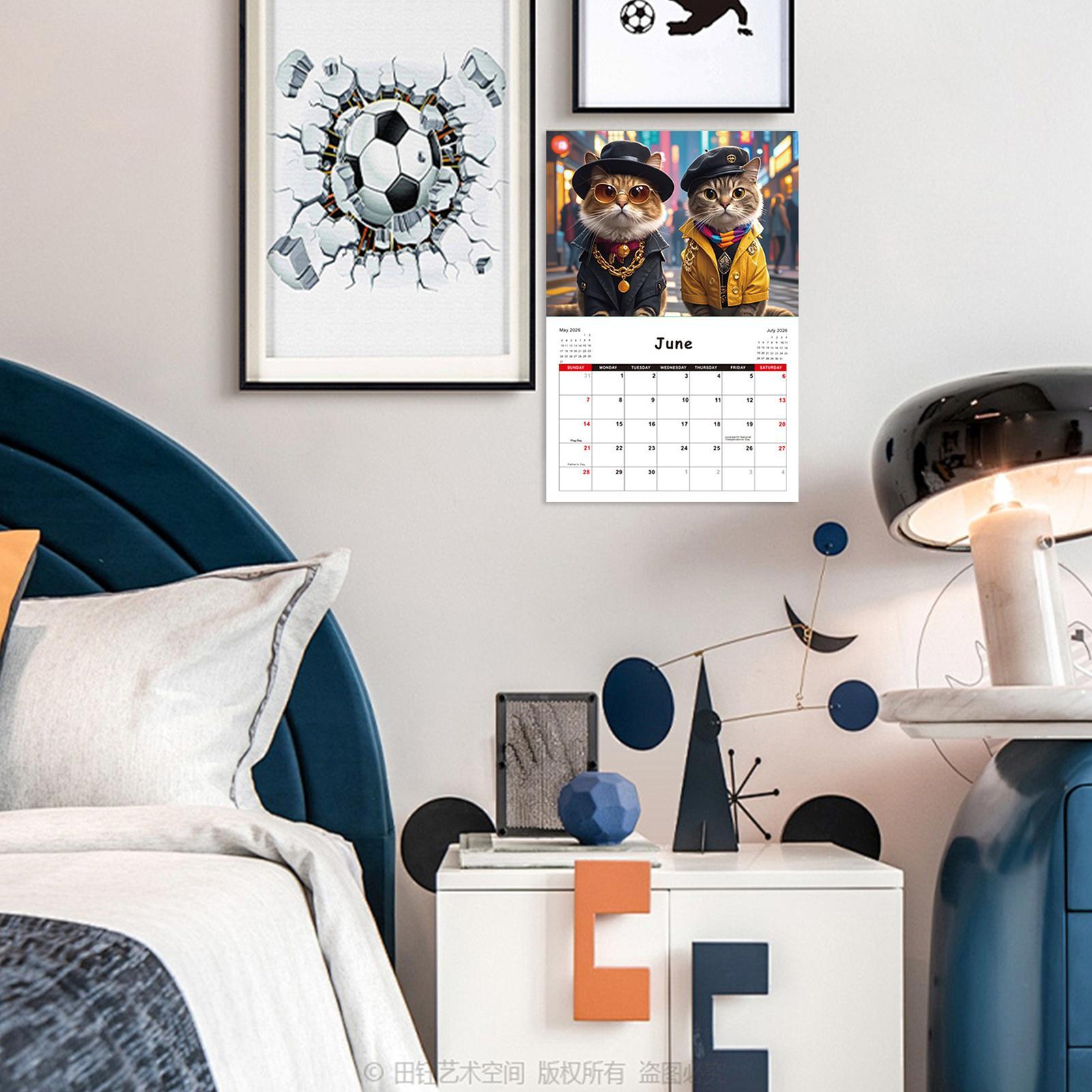 Kalendarz ścienny z kotami na  – Home Office Wallpaper recenzja i cena