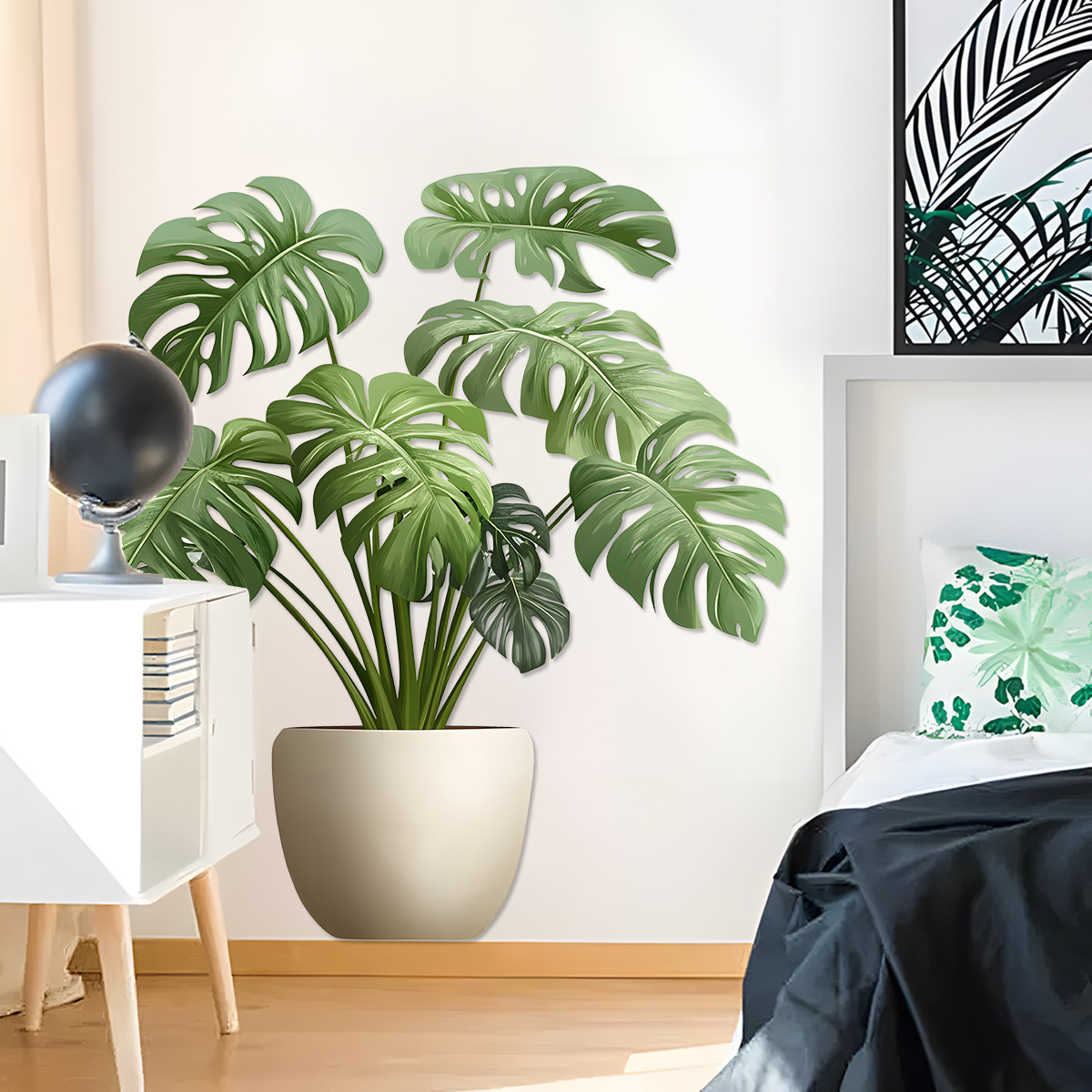 Naklejki 3D Zielona Doniczka R – Home Office Wallpaper recenzja i cena