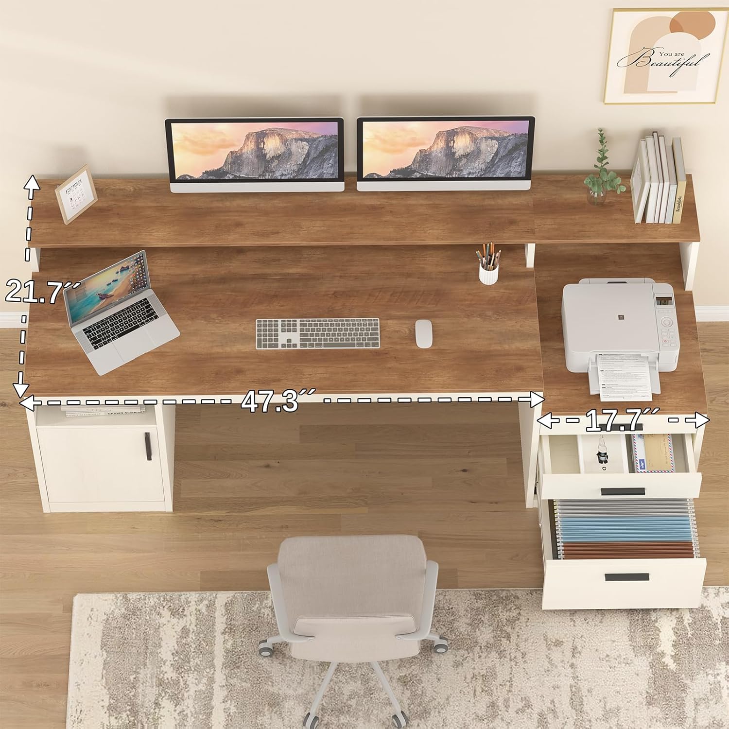 Biurko komputerowe 65 cali z 3 – Home Office 365 recenzja i cena