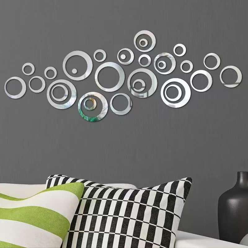 24 szt. Okrągłe naklejki lustr – Home Office Wallpaper recenzja i cena